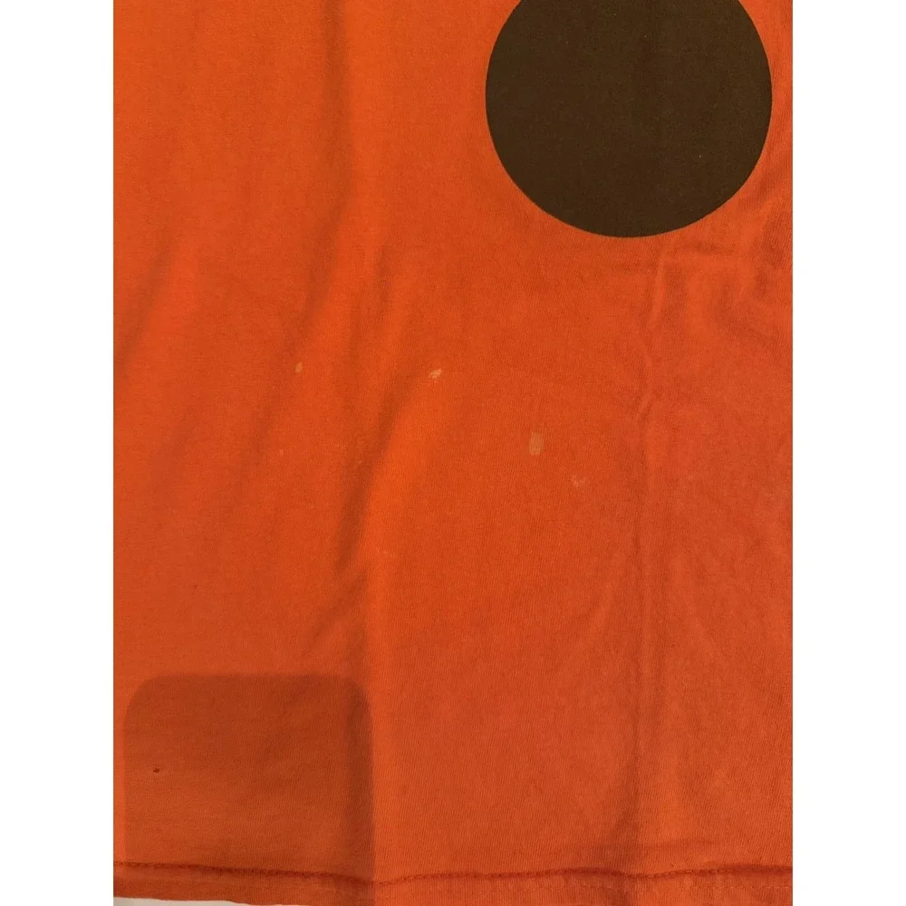 Dunkin Donuts Large T-Shirt Employee Cotton Orange Macchiato Oh Yeah Uniform Tee